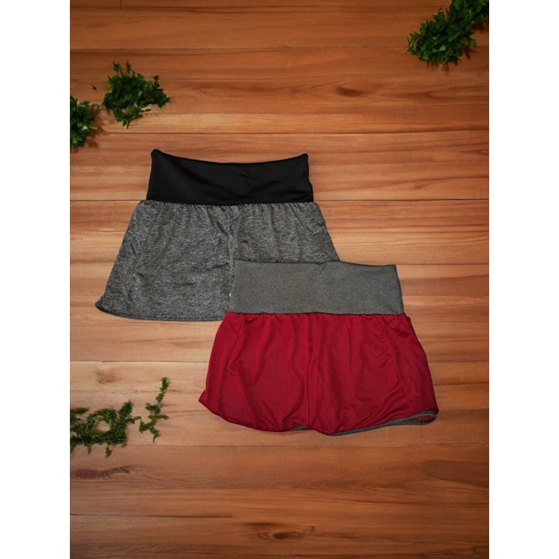 Kit com 2 Shorts Saia Cores Variadas para Academia