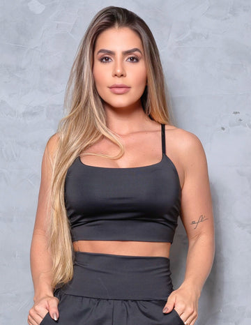 Top Feminino Esportivo com Bojo e Alcinhas Reguláveis