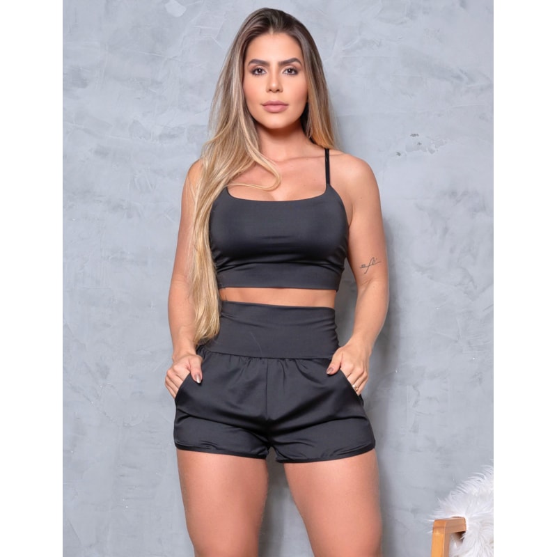 Top Feminino Esportivo com Bojo e Alcinhas Reguláveis