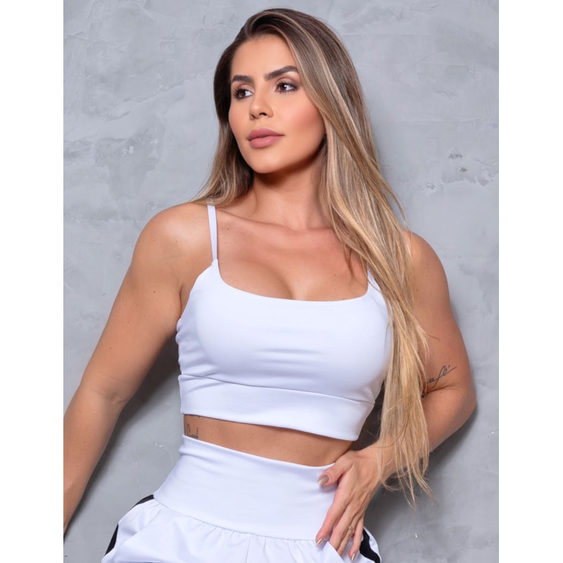 Top Fitness Conforto e Ajuste Perfeito com Bojo e Alças Reguláveis
