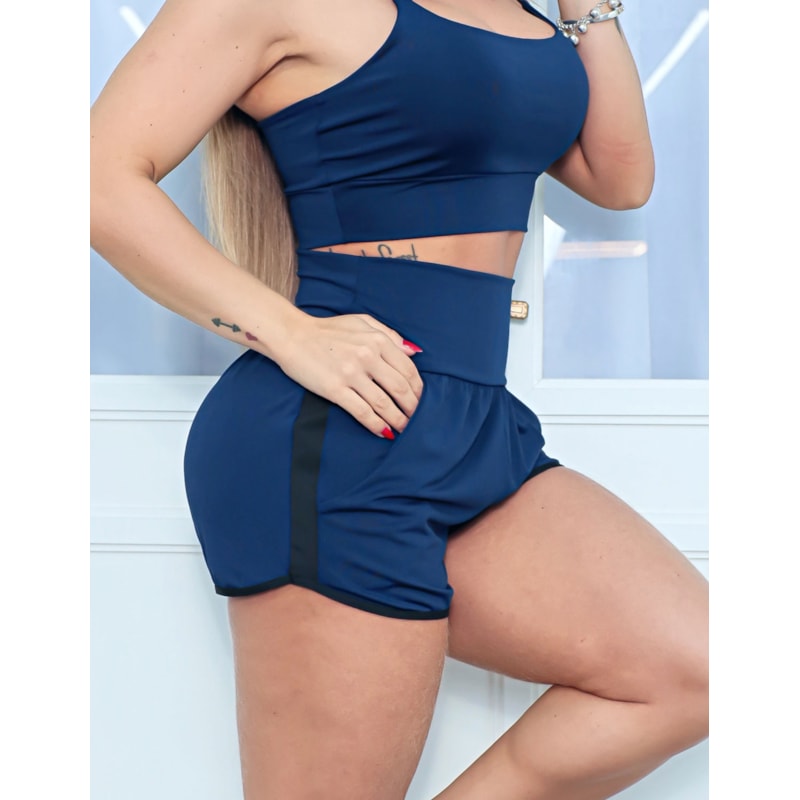 Shortinho Feminino com Bolsinhos Laterais para Academia