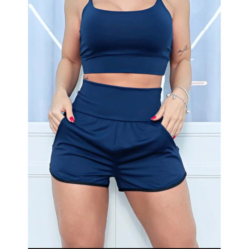 Shortinho Feminino com Bolsinhos Laterais para Academia