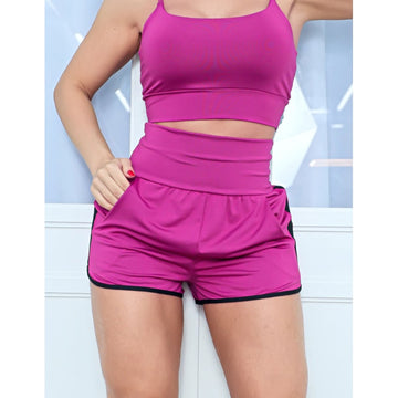 Short Esportivo Fitmoda Soltinho com Bolsos Laterais