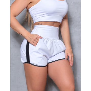 Short Feminino de Corrida com Bolsos Laterais