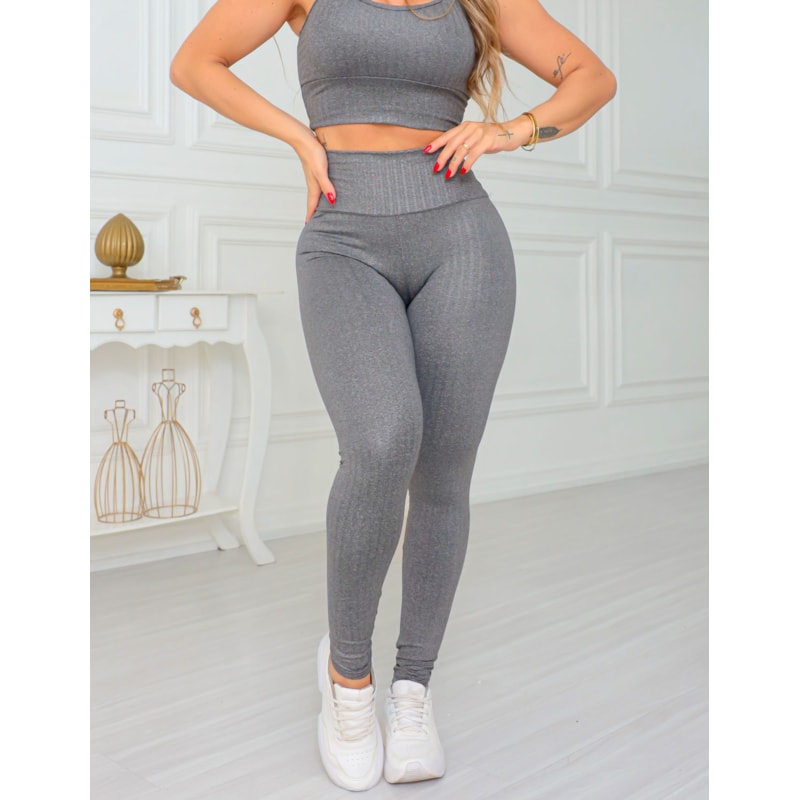 Legging Feminina Finess Fitmoda em Cirrê Texturizado