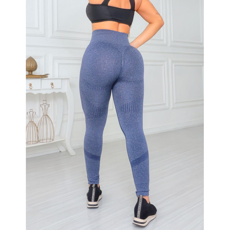 Calça Legging Esportiva Feminina com Cintura Alta Elástica Sem Costura