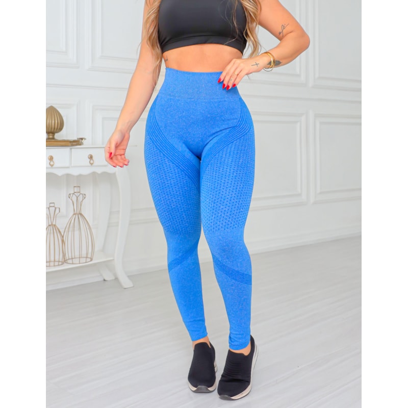 Calça Legging Feminina Levanta Bumbum Sem Costura Cintura Alta Academia Fitness