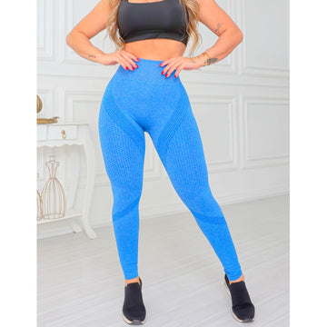 Calça Legging Feminina Levanta Bumbum Sem Costura Cintura Alta Academia Fitness
