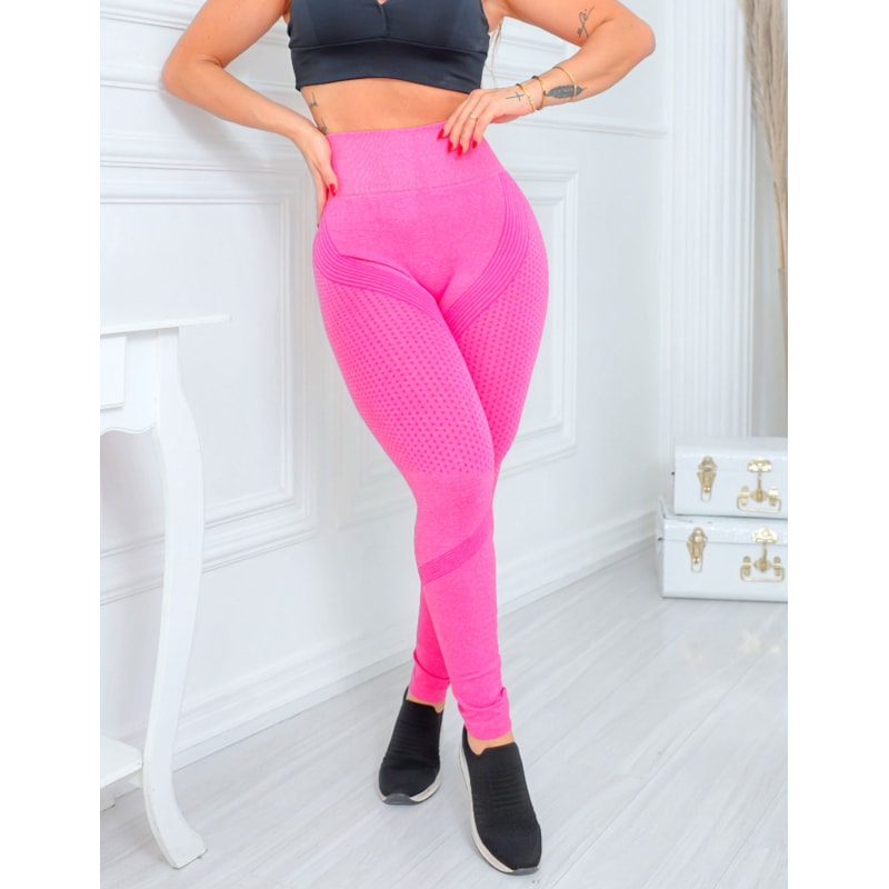 Legging Academia de Ginastica Sem Costura Esportiva Feminina Cintura Alta Levanta bumbum