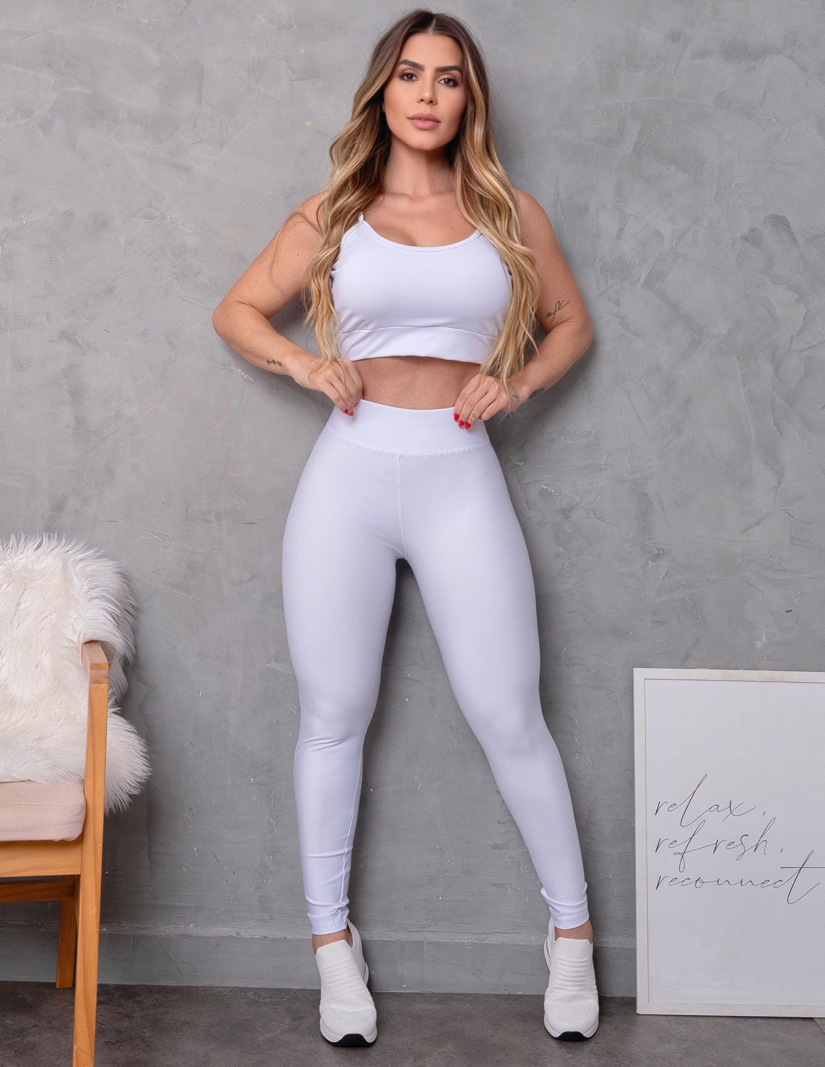 Legging Esportiva Feminina Cintura Alta Zero Transparência