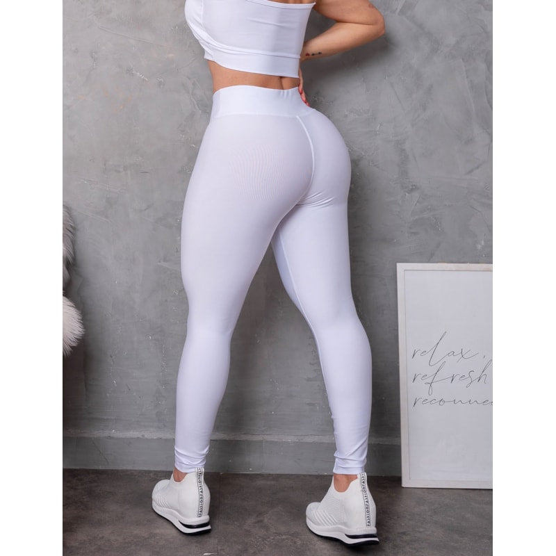 Legging Esportiva Feminina Cintura Alta Zero Transparência
