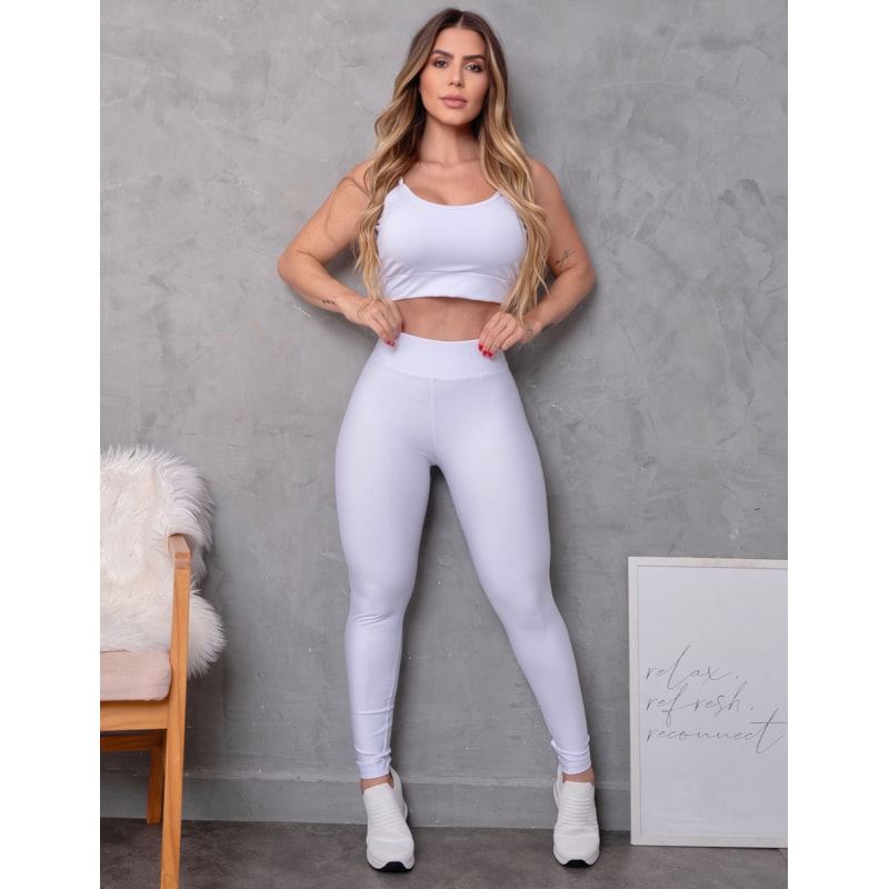 Legging Esportiva Feminina Cintura Alta Zero Transparência