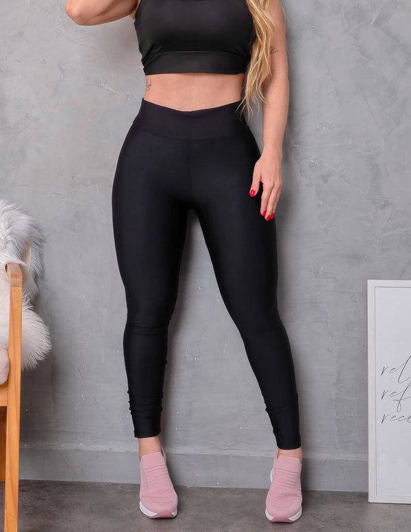 Calça Legging Fitness Feminina com Cós Alto e Zero Transparência