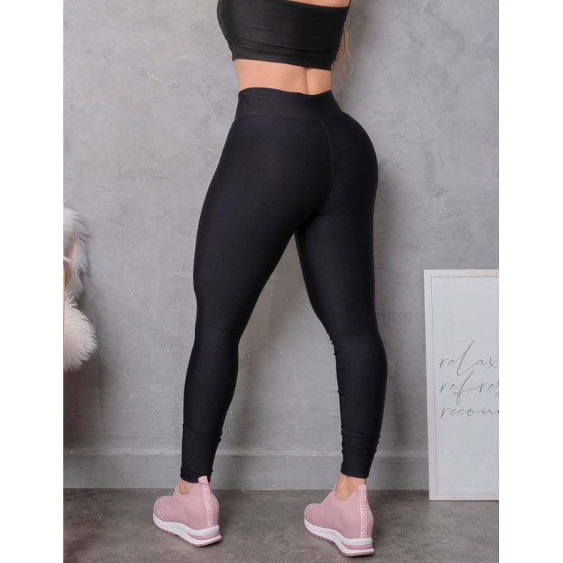 Calça Legging Fitness Feminina com Cós Alto e Zero Transparência