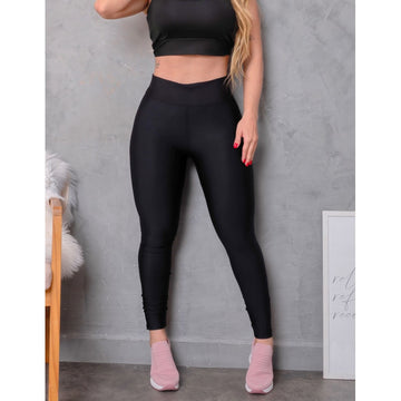 Calça Legging Fitness Feminina com Cós Alto e Zero Transparência