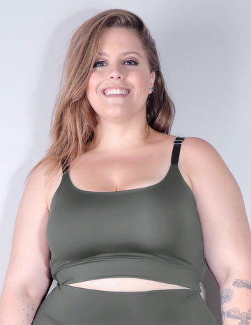 Cropped Feminino sem Bojo com Alças Regulavéis Plus Size