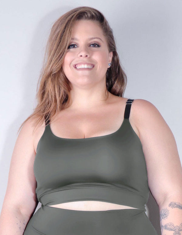 Cropped Feminino sem Bojo com Alças Regulavéis Plus Size