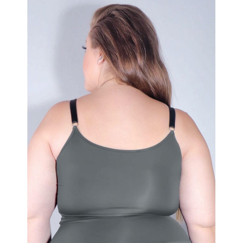 Cropped Feminino sem Bojo com Alças Regulavéis Plus Size