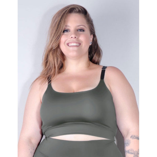 Cropped Feminino sem Bojo com Alças Regulavéis Plus Size