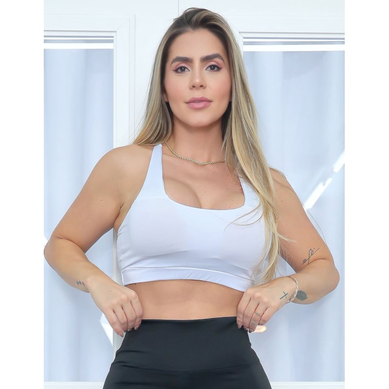 Conjunto Fitness Básico Colors com Top de Bojo Removível e Calça com Bolsos Laterais