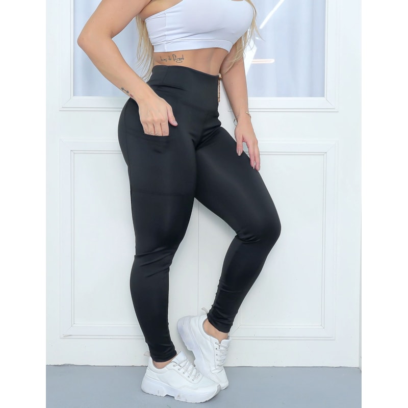 Calça Feminina Colors com Bolso Lateral Cintura Alta