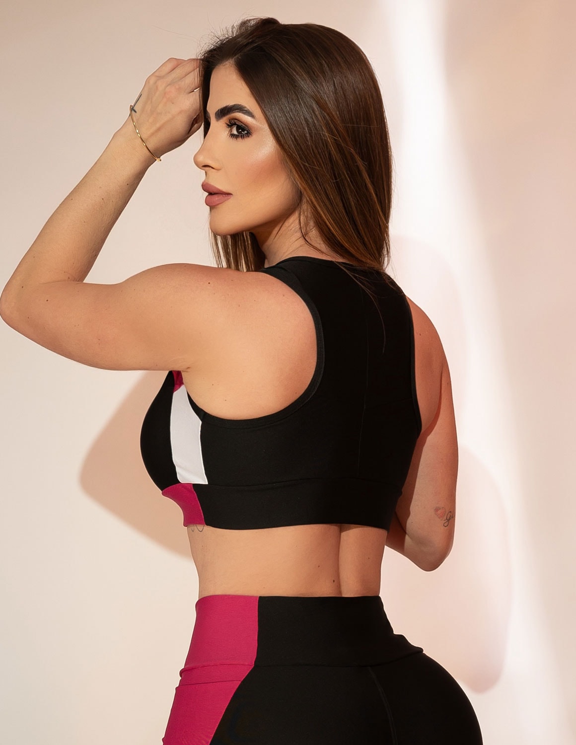 Cropped Feminino Esportivo sem Bojo Estilo Nadador
