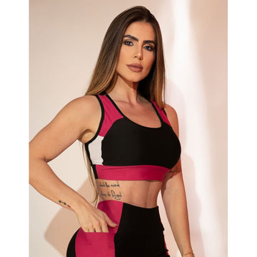 Cropped Feminino Esportivo sem Bojo Estilo Nadador