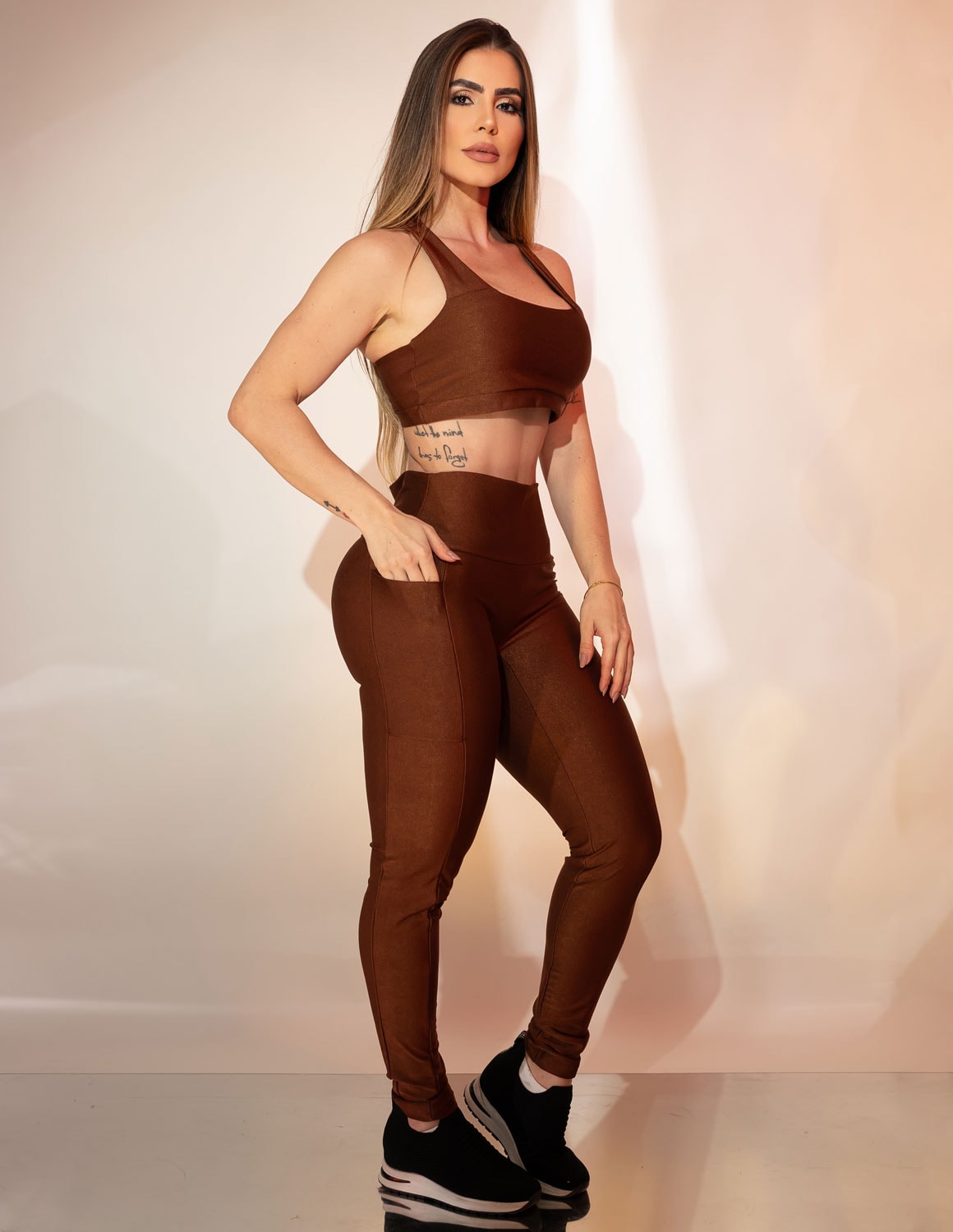 Look esportivo canelado Fitmoda