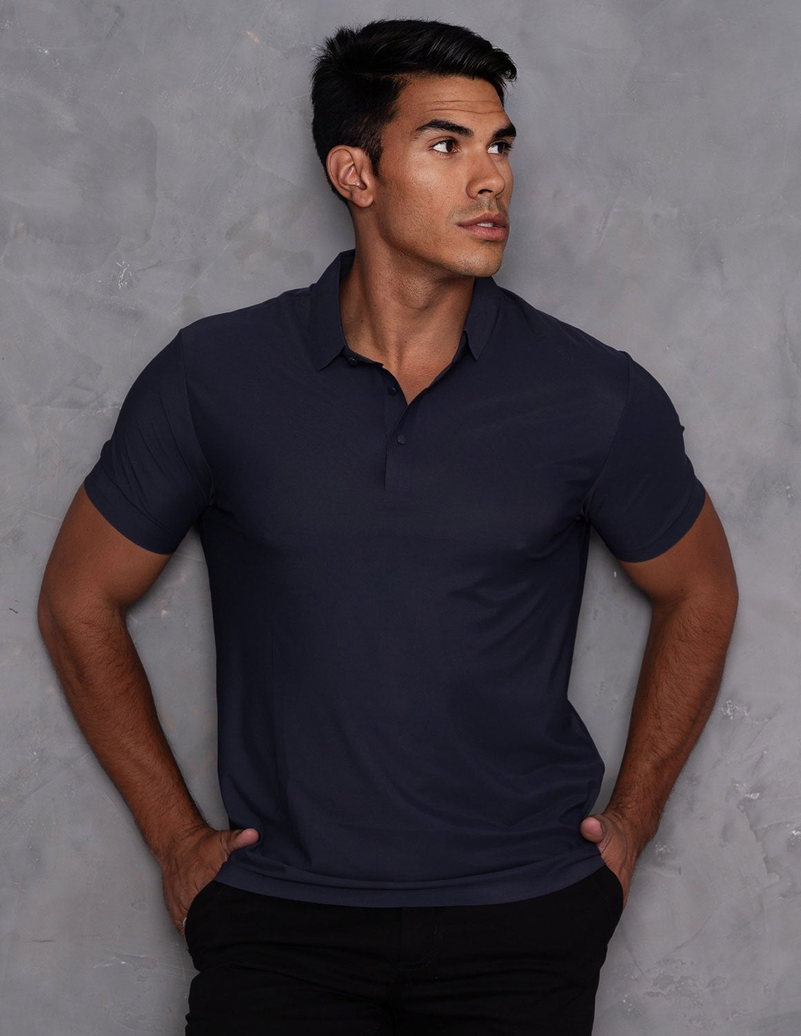 Camisa Gola Polo Masculina de Botões Poliamida Manga Curta