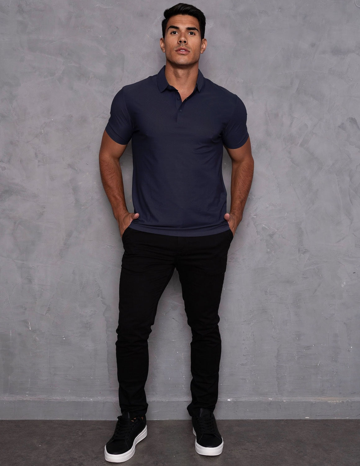 Camisa Gola Polo Masculina de Botões Poliamida Manga Curta