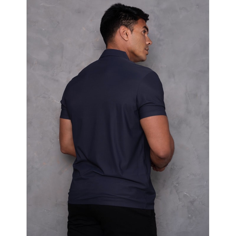 Camisa Gola Polo Masculina de Botões Poliamida Manga Curta