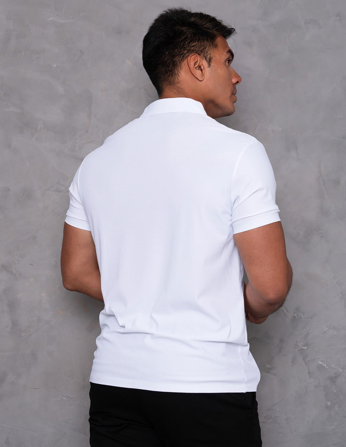 Camisa Polo Masculina em Seda Gelado Confortavel Casual