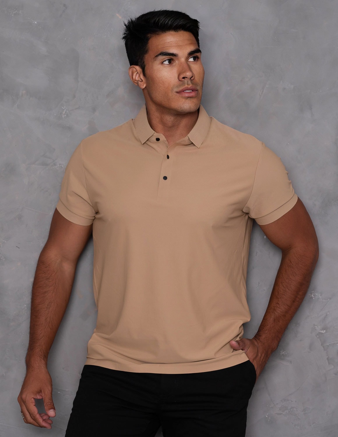 Camisa Polo Masculina Manga Curta Casual Confortável em Poliamida