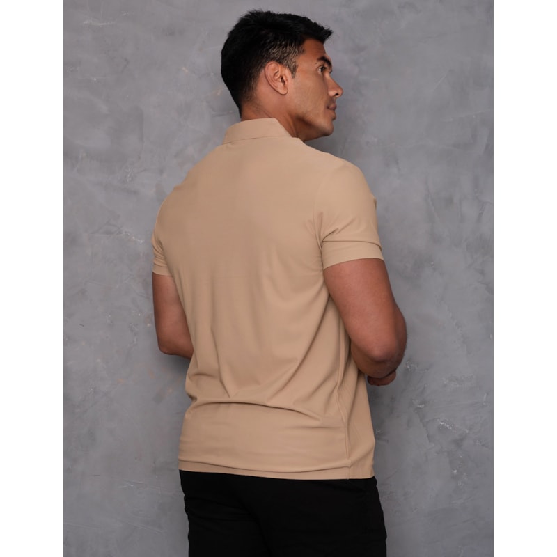 Camisa Polo Masculina Manga Curta Casual Confortável em Poliamida