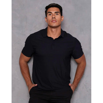 Camiseta Polo Masculina Slim Manga Curta Poliamida com Botões