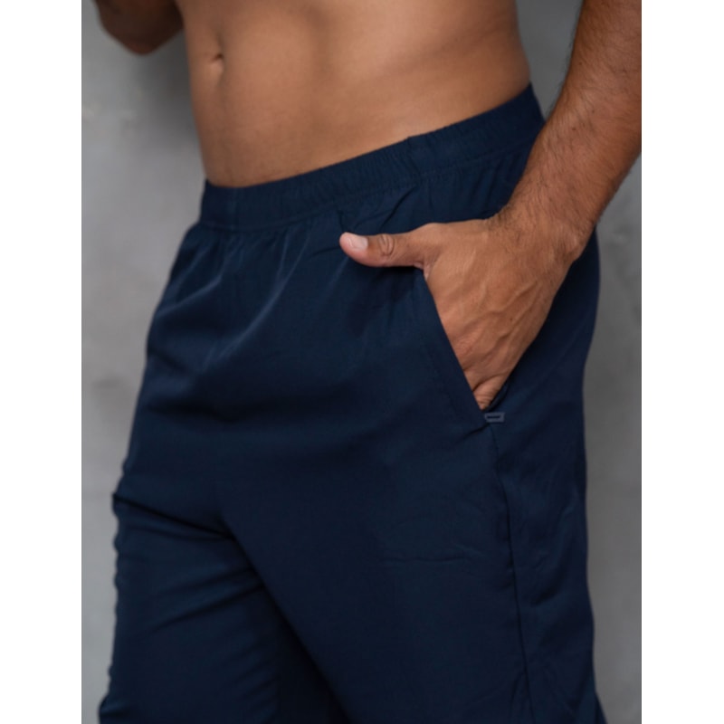 Calça Masculina de Tactel Cós e Punho Elástico Estilo Jogger Bolso Com Zíper