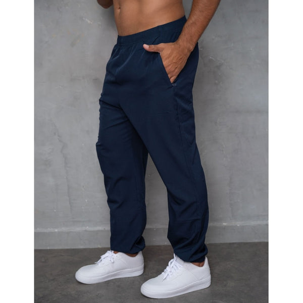 Calça Masculina de Tactel Cós e Punho Elástico Estilo Jogger Bolso Com Zíper