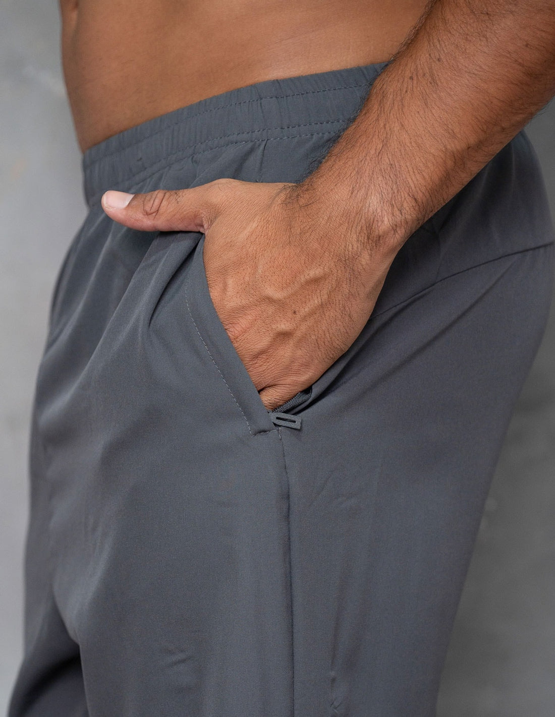 Calça Masculina Tactel Slim Jogger Bolso Com Zíper Esportiva Fitmoda