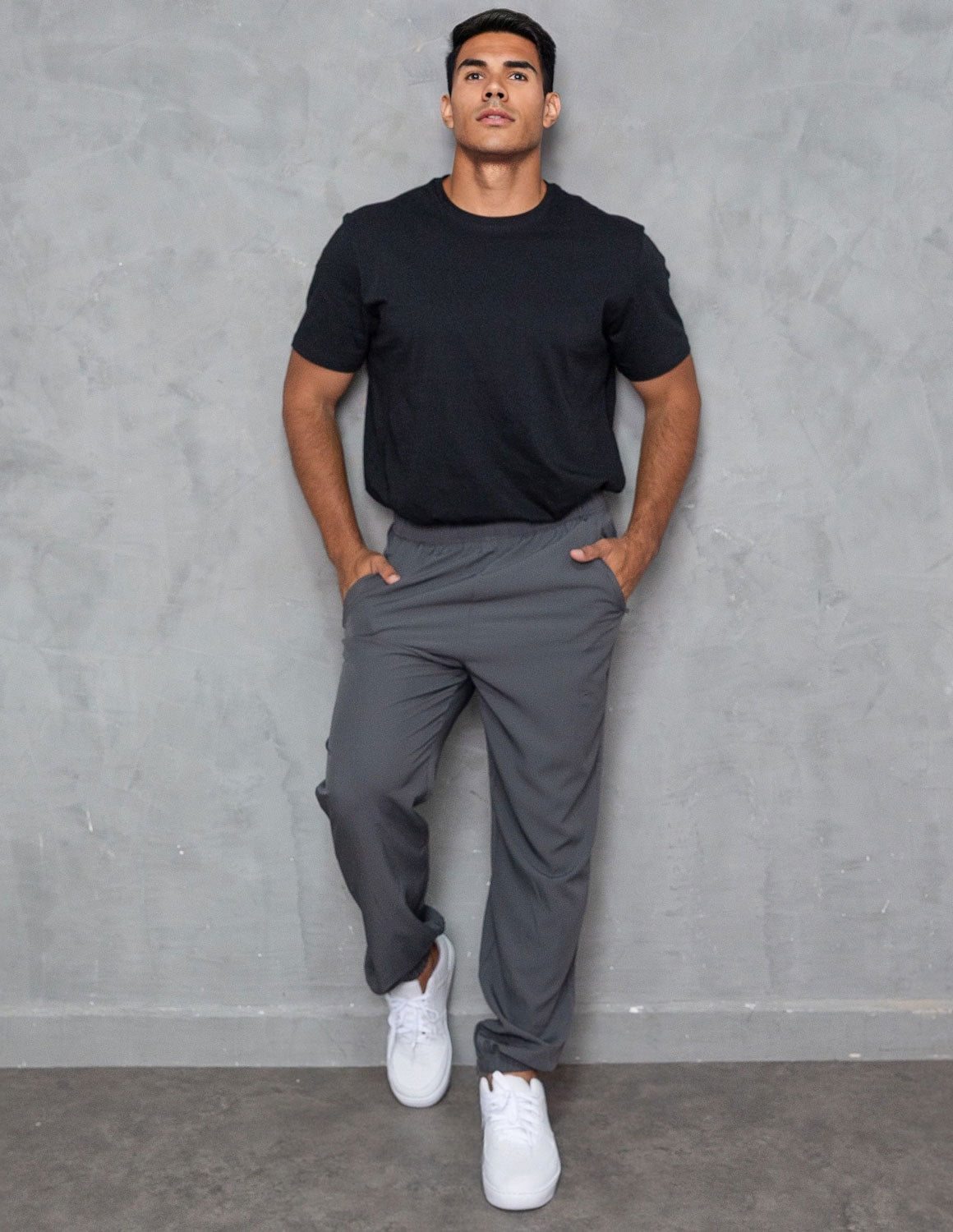 Calça Masculina Tactel Slim Jogger Bolso Com Zíper Esportiva Fitmoda
