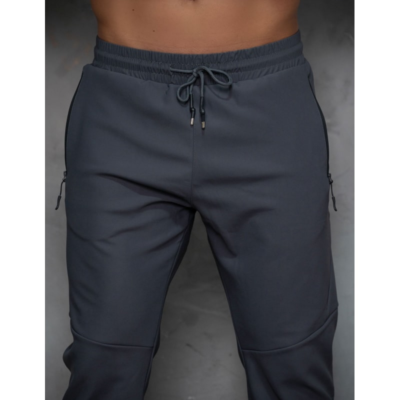 Calça Forrada Masculina em Poliamida Premium com Cordão Ajustável e Bolsos com Zíper