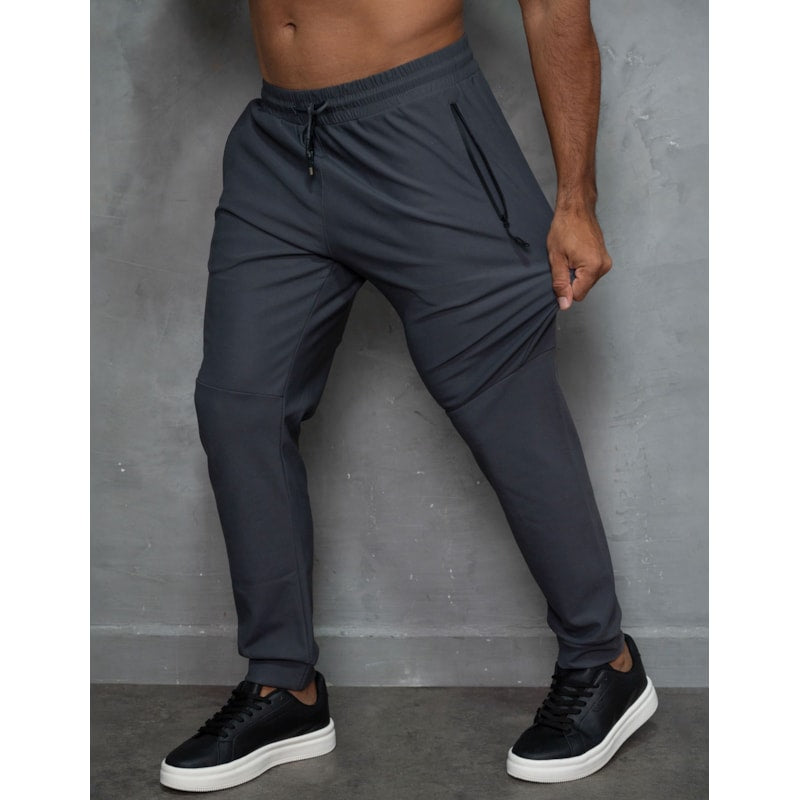 Calça Forrada Masculina em Poliamida Premium com Cordão Ajustável e Bolsos com Zíper