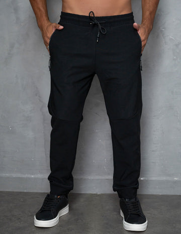 Calça Masculina em Poliamida Premium com Bolsos para Academia e Cordão Ajustável