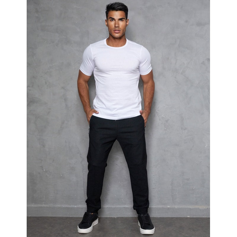 Calça Masculina em Poliamida Premium com Bolsos para Academia e Cordão Ajustável