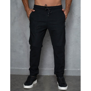 Calça Masculina em Poliamida Premium com Bolsos para Academia e Cordão Ajustável