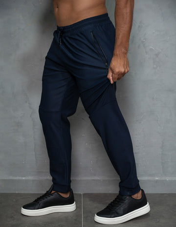 Calça Masculina Versátil Poliamida Premium Cordão Ajustável e Bolsos Laterais com Ziper