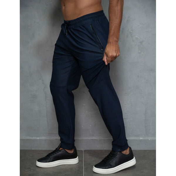 Calça Masculina Versátil Poliamida Premium Cordão Ajustável e Bolsos Laterais com Ziper