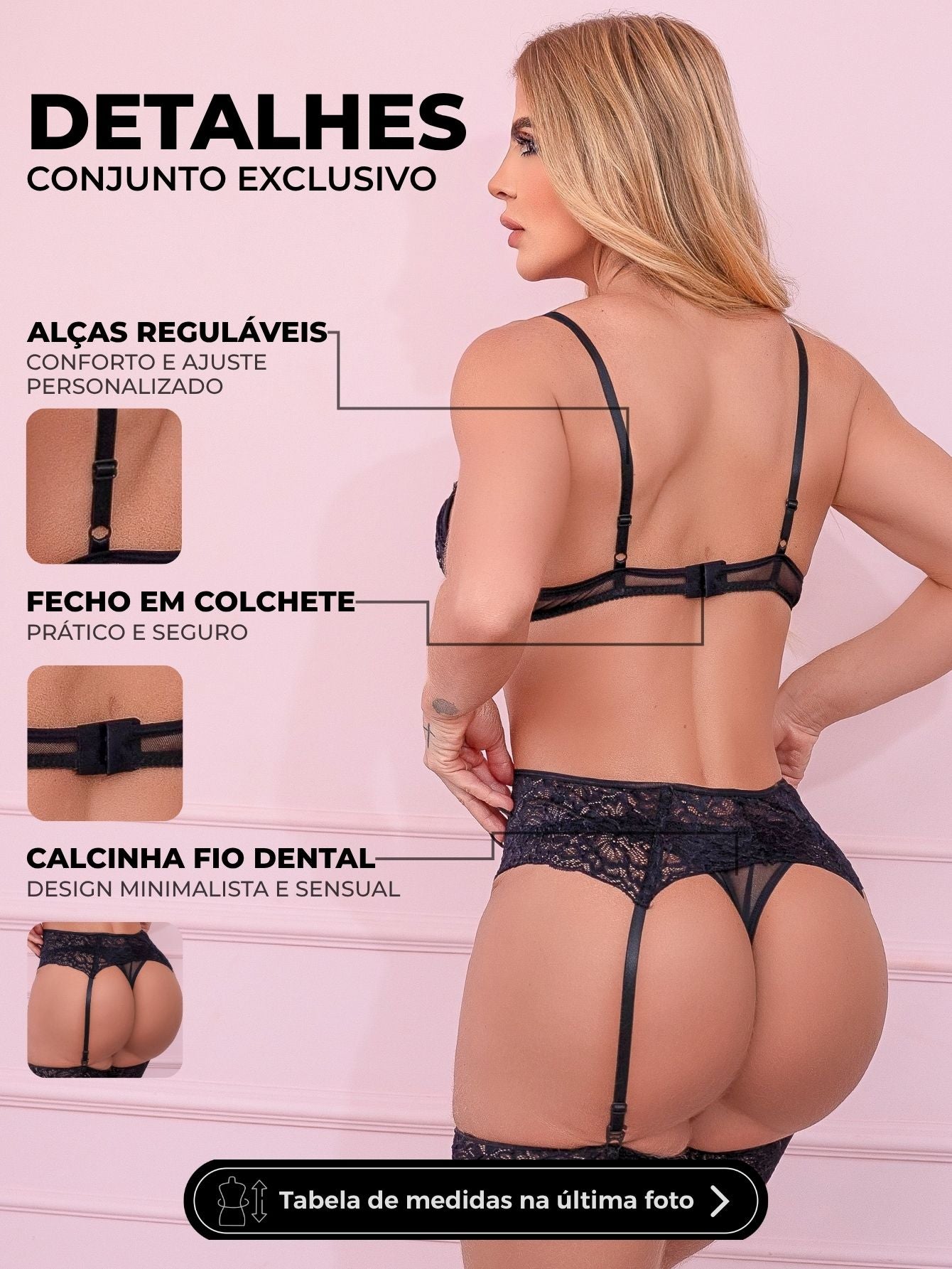 Cinta Liga Sexy Feminina com Perneira e Renda Jacatrônica – Look Marcante e Sofisticado