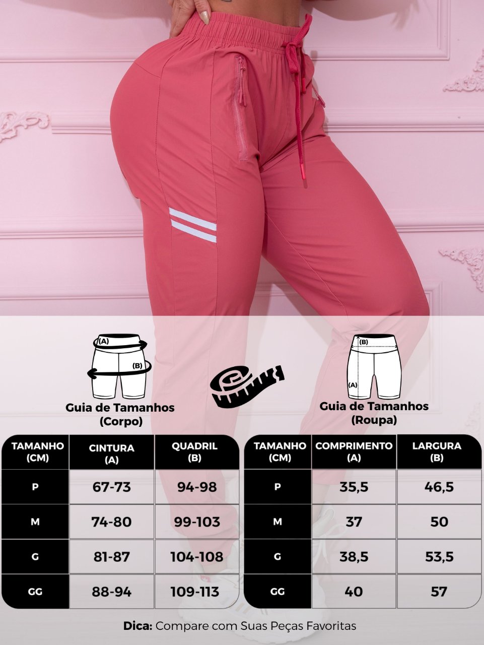 Calça Jogger Fitness Marsala com Bolsos e Detalhe Refletivo