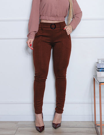 Calça Montaria Linhão Feminina com Bolsos e Cinto