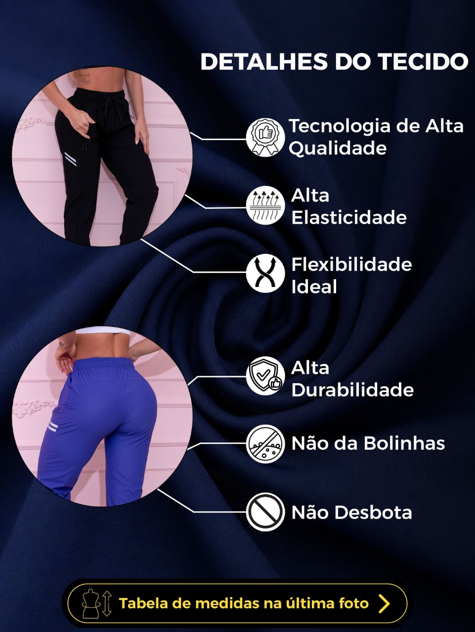 Calça Jogger Fitness com Bolsos e Detalhe Refletivo